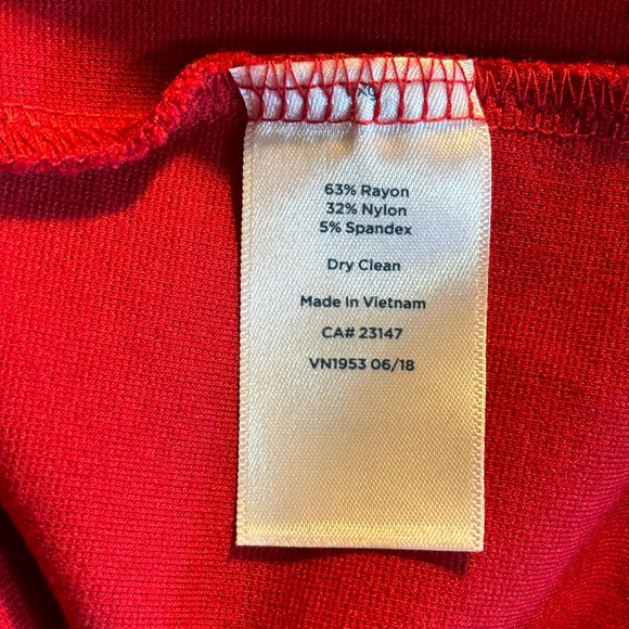 RSVP by Talbots Red Sheath Dress Cut-Out Arms 8P - Picture 8 of 9